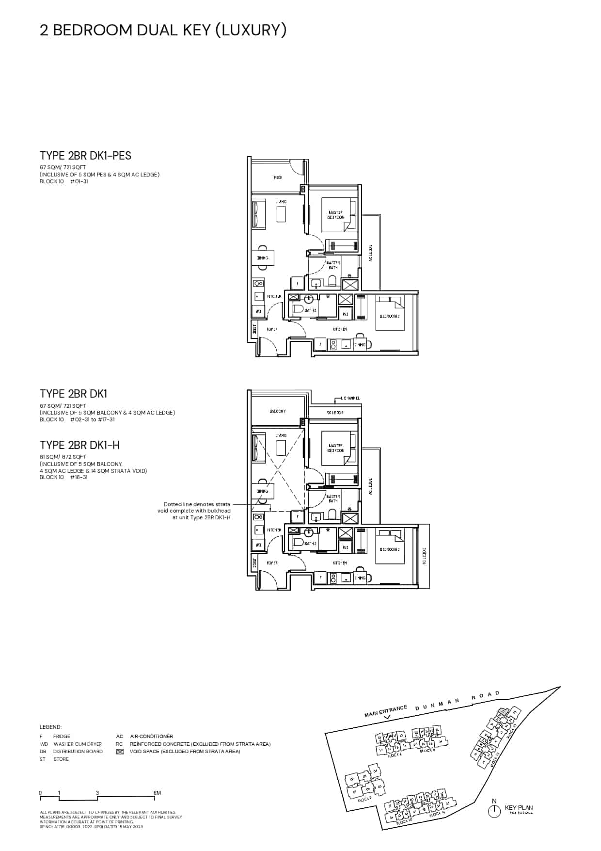 Grand Dunman Floor Plan 2 Bedroom DK Type 2BRDK1