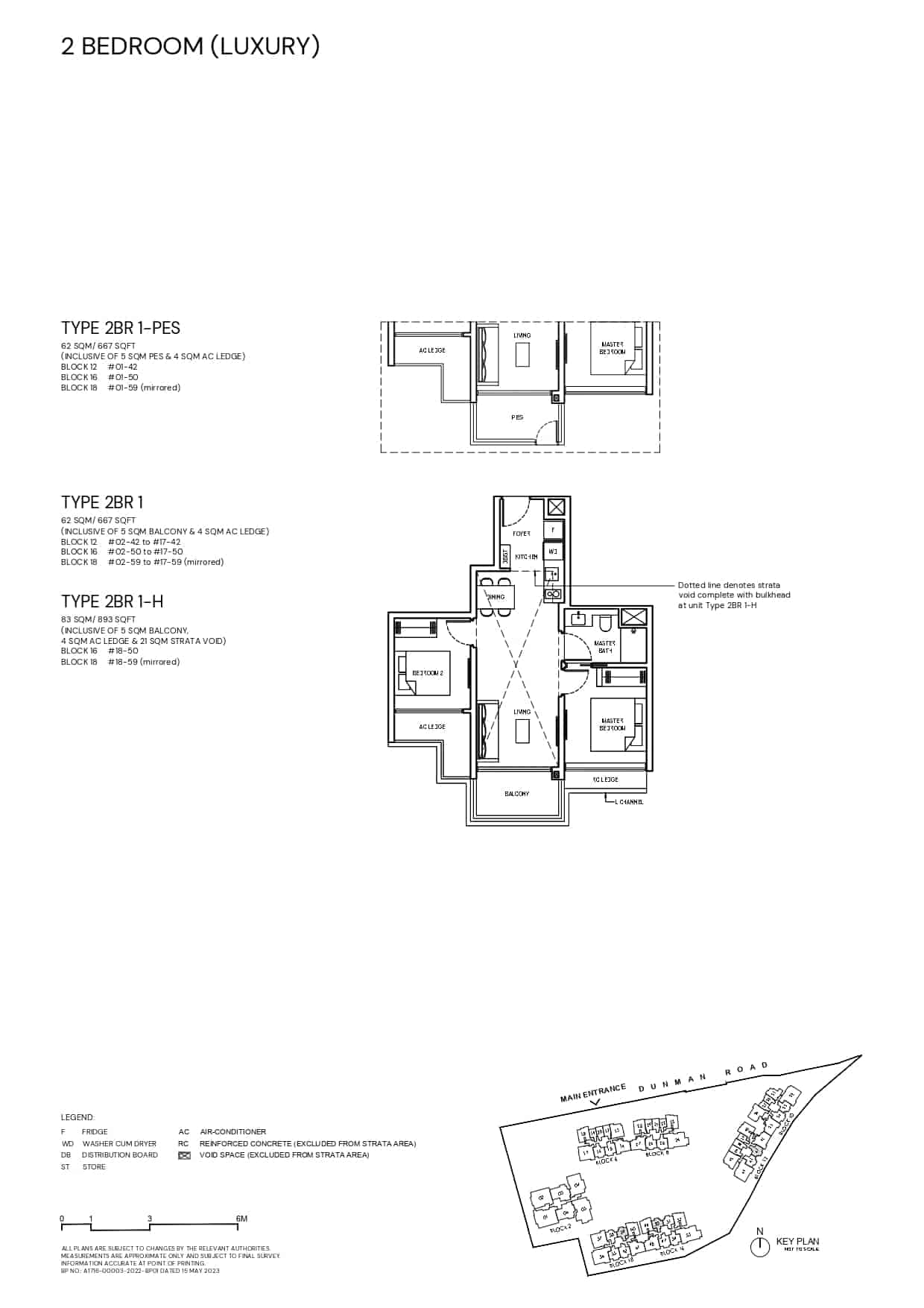 Grand Dunman Floor Plan 2 Bedroom Lux Type 2BR1