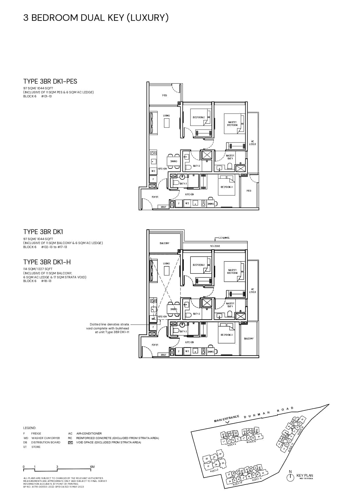 Grand Dunman Floor Plan 3 Bedroom DK Lux Type 3BRDK1