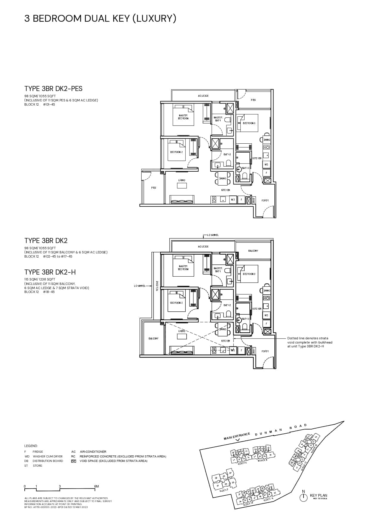 Grand Dunman Floor Plan 3 Bedroom DK Lux Type 3BRDK2