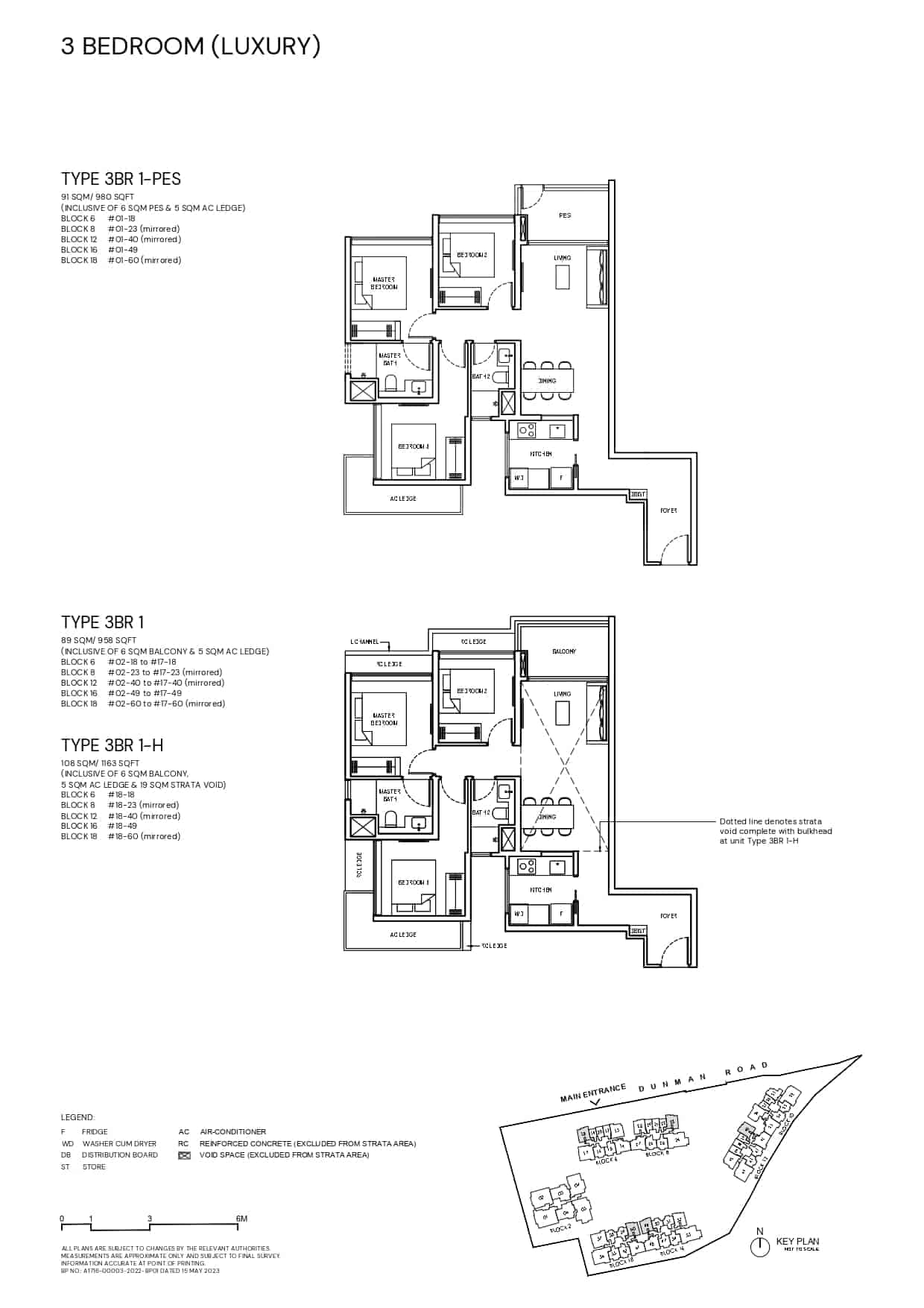 Grand Dunman Floor Plan 3 Bedroom Lux Type 3BR1