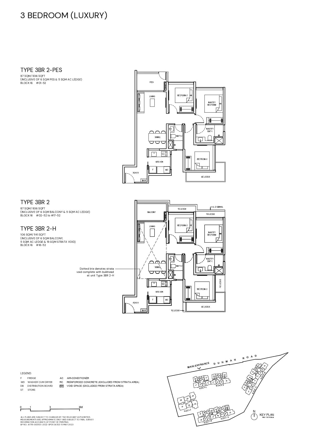 Grand Dunman Floor Plan 3 Bedroom Lux Type 3BR2