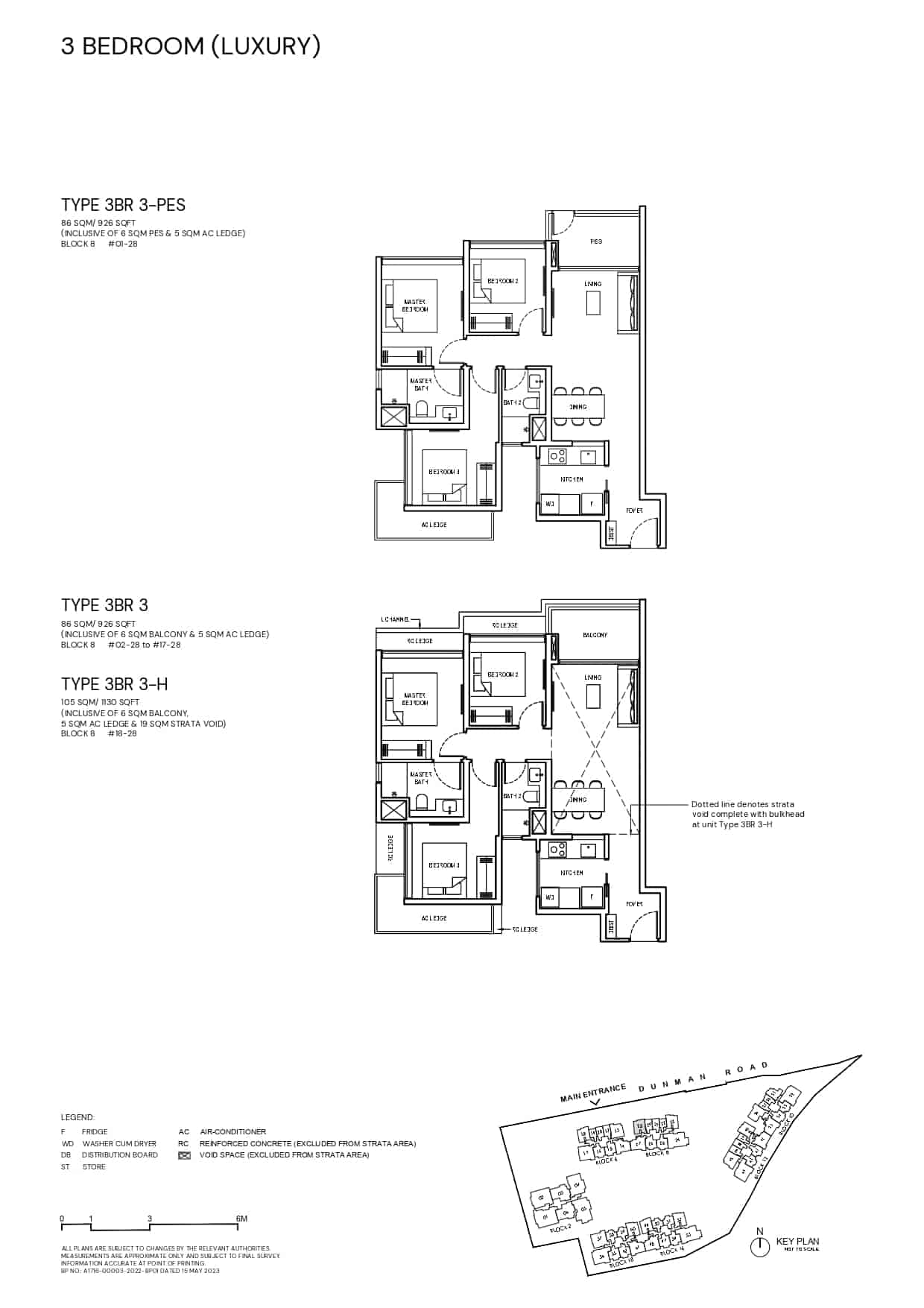 Grand Dunman Floor Plan 3 Bedroom Lux Type 3BR3